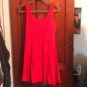 Red skater dress